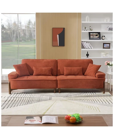 Streamdale Cozy Deep-Seated Sofa with Pillow (103")