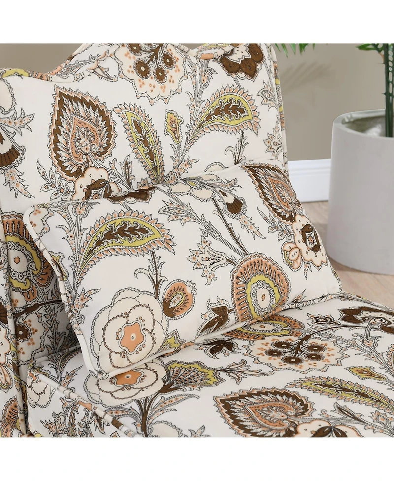 Streamdale Soft Flannel Dining Chair with Pillow, Perfect for Living Room and Dining - Brown