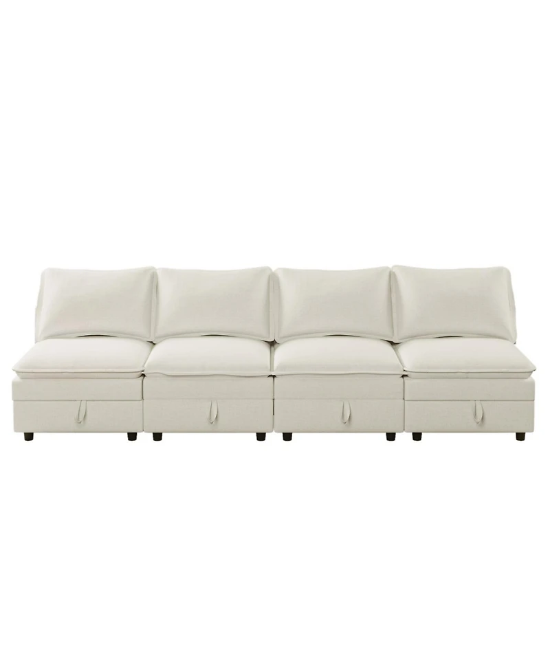 Streamdale Mira Modular 4-Piece Sofa Customizable, Comfortable, Storage-Equipped