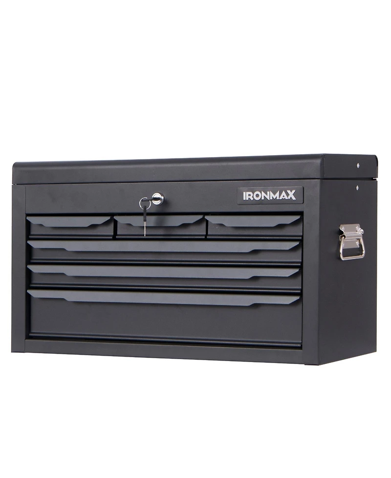 24 Inch Tool Chest Case with 6 Drawers and Top Storage for Garage Repair Shop & Warehouse