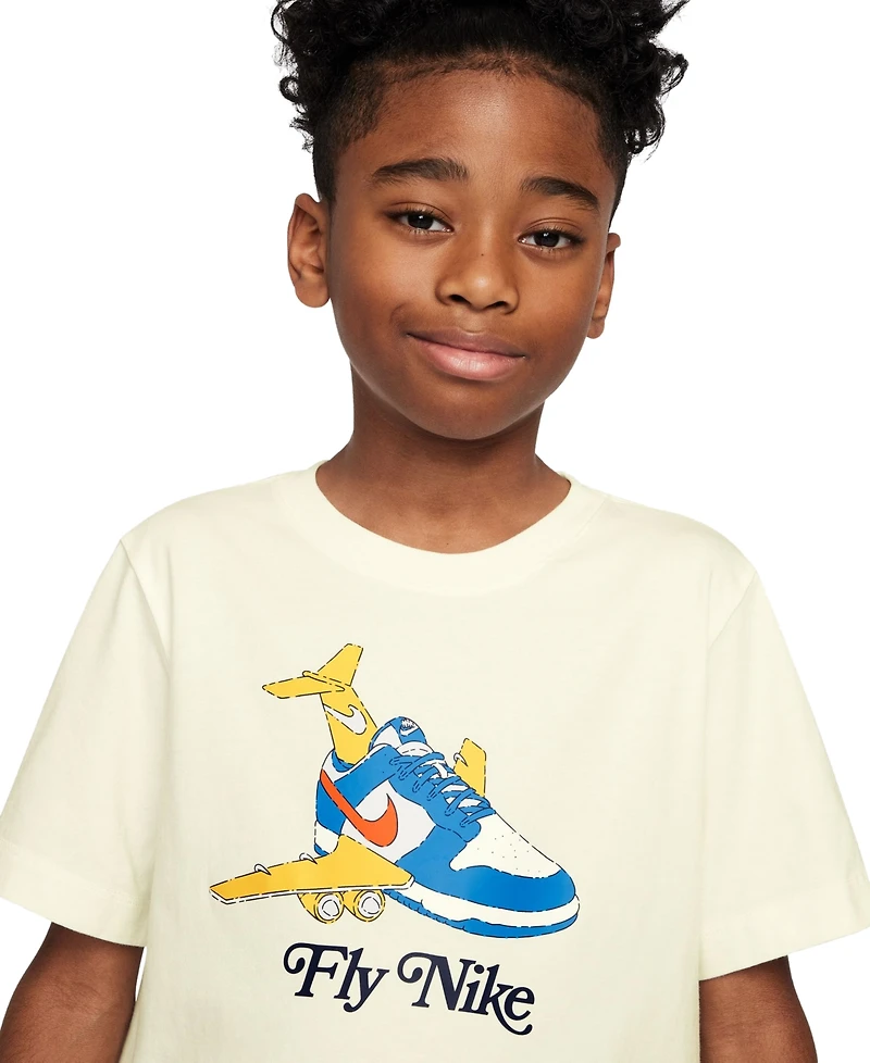 Nike Sportswear Big Kids Cotton Fly Graphic T-Shirt