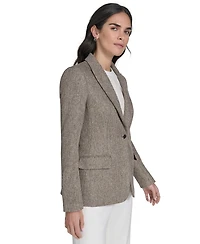 Calvin Klein Women's Textured One-Button Jacket