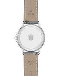 Certina Women's Swiss Ds-8 Gray Leather Strap Watch 31mm