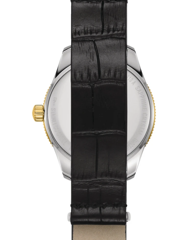 Certina Women's Swiss Ds Heritage Black Leather Strap Watch 38mm