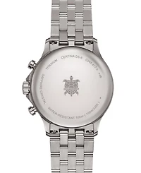Certina Men's Swiss Chronograph Ds-8 Silver-Tone Titanium Bracelet Watch 41mm