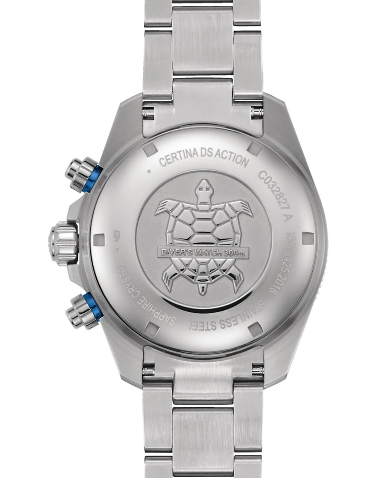 Certina Men's Swiss Automatic Chronograph Ds Action Stainless Steel Bracelet Watch 45mm