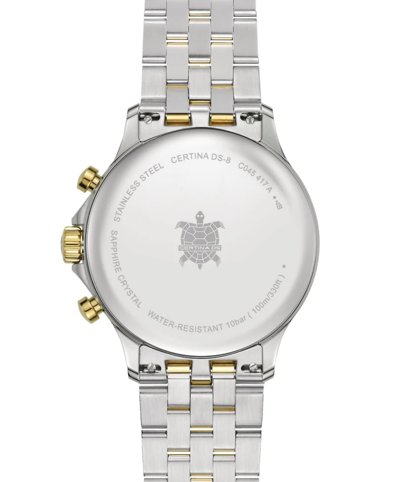Certina Men's Swiss Chronograph Ds-8 Two-Tone Stainless Steel Bracelet Watch 41mm