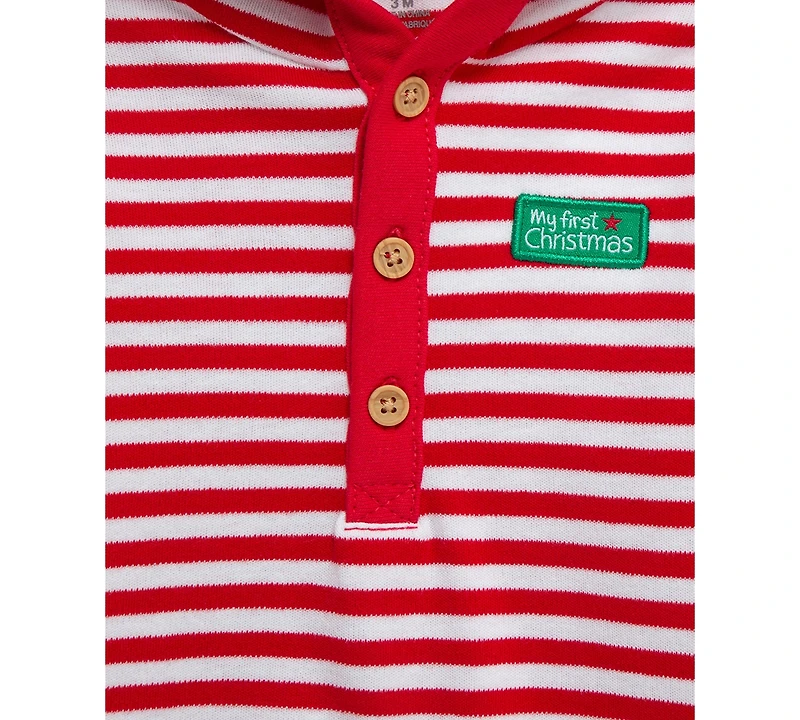 Little Me Baby Boys Cotton Santa Bodysuit & Pants, 2 Piece Set