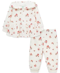Little Me Baby Girls Garden Hoodie & Pants, 2 Piece Set