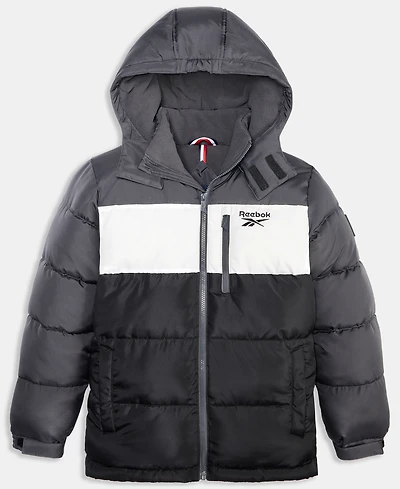Reebok Big Boys Color Blocked Promo Long Sleeve Puffer Jacket