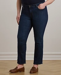 Lauren Ralph Plus-Size Mid-Rise Straight Jean