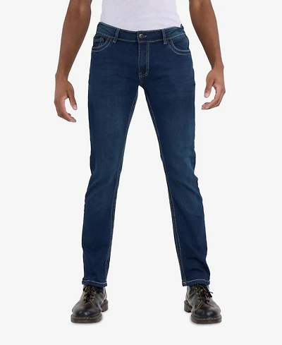 Cultura Men's Modern Fit Saddle Stitch Jeans