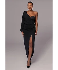Jluxlabel Women's Evita Linen Draped Dress