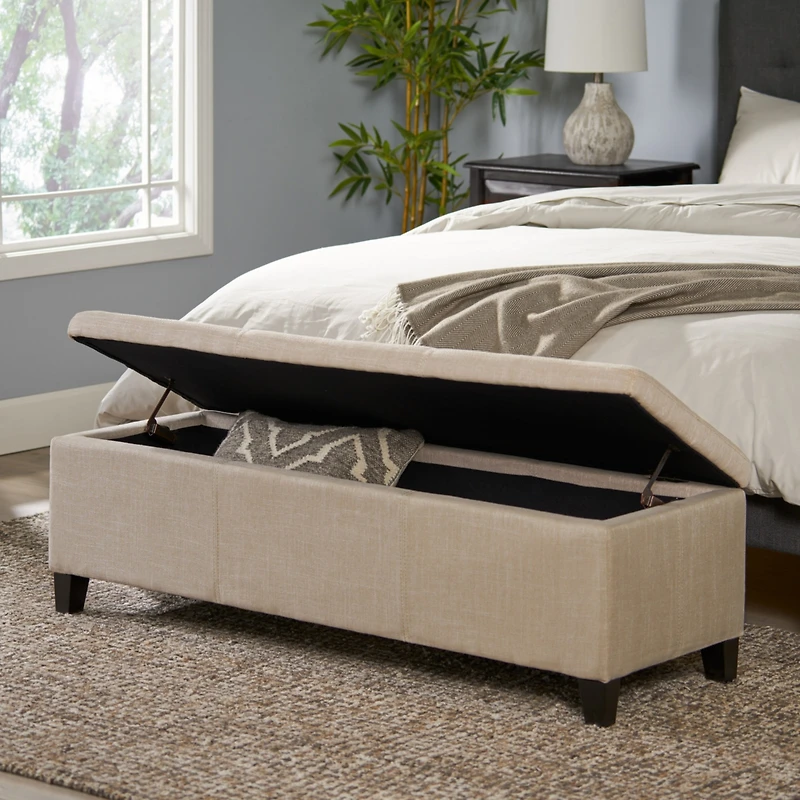 Streamdale Contemporary Storage Ottoman with Upholstered Comfort
