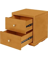 Wooden 2-Drawer Nightstand – Solid and Composite Wood Construction