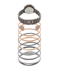Jessica Carlyle Women's Quartz Gun Tone Metal Alloy Watch, 34mm