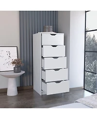 Five Drawer Standard Chest for Bedroom Storage and Clothes Organization