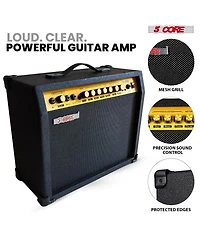 5 Core Guitar Amp 80 Watt Electric Amplifier w Built in 10" Speaker Portable Mini Practice Amps