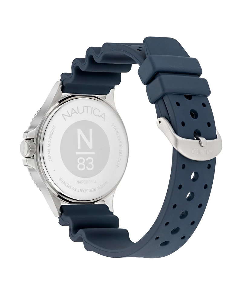 Nautica Men's Analog Blue Polyurethane Watch, 43mm