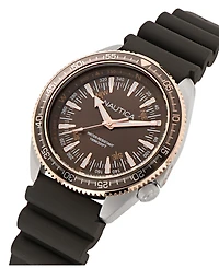 Nautica Men's Analog Brown Polyurethane Watch, 44mm