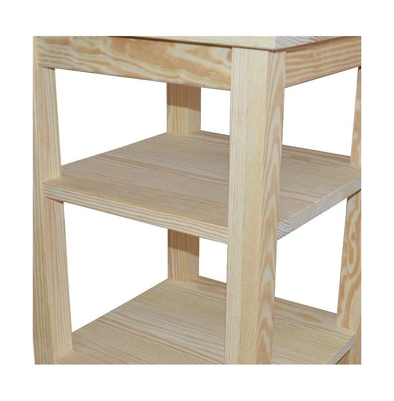 Solid Wood Nightstand for Bedroom Storage and Bedside Organization