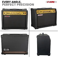 5 Core Guitar Amp 50 Watt Electric Amplifier w Built in 8" Speaker Portable Mini Amps w Aux