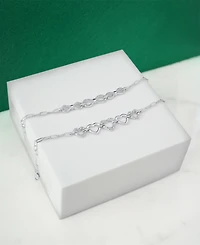Diamond Heart Chain Paperclip Link Bracelet (1/6 ct. t.w.) in Sterling Silver, Created for Macy's