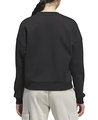 adidas Women's Faux-Pearl Logo Crewneck Sweatshirt