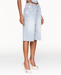 Avec Les Filles Women's Raw Waist Shorts
