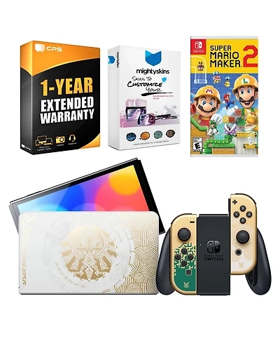 Nintendo Switch Oled Legend of Zelda: Tears of the Kingdom Edition with Mario Maker 2