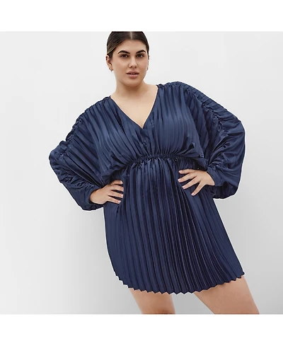 City Chic Plus Chloe Pleat Dress