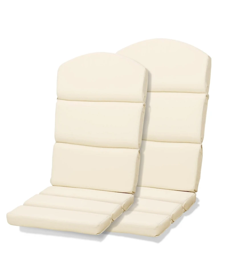 Aoodor Patio Chair Cushions for Adirondack Chairs, High-Back Design, 52"x20"x2.5" Olefin Fabric Slipcovers with Ties, Outdoor Furni