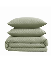 Brooklyn Loom Woven Texture 3-Pc. Duvet Cover Set, Full/Queen