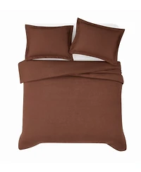 Brookyln Loom Flax Linen 3-Pc. Duvet Cover Set, Full/Queen