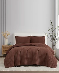Brookyln Loom Flax Linen 3-Pc. Quilt Set, King