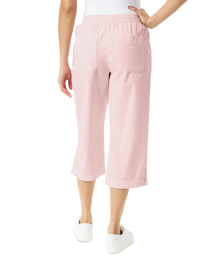 Gloria Vanderbilt Women's Blaine Pull-On Cotton Cropped Pants