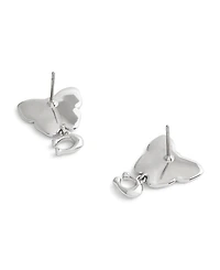 Coach Faux Stone Signature Heritage Butterfly Earrings