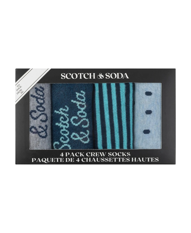 Scotch & Soda Men's 4-Pack Patterned Dress Socks