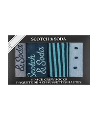 Scotch & Soda Men's 4-Pack Patterned Dress Socks