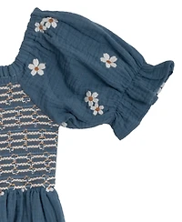 Rare Editions Toddler and Little Girls Daisy Embroidered Dress