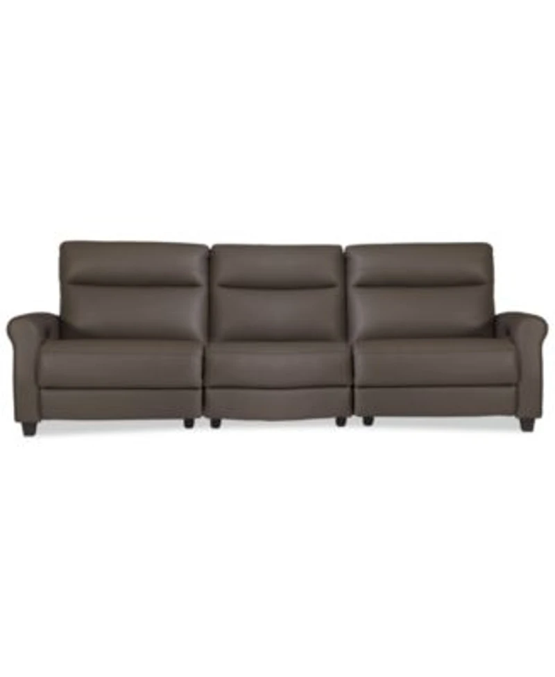 Thandler Zero Gravity Leather Sectional Collection Created For Macys