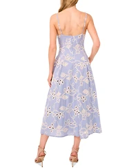 CeCe Women's Maxi A-Line Embroidered Dress