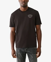 True Religion Men's Short Sleeve Puff Stitch T-Shirt
