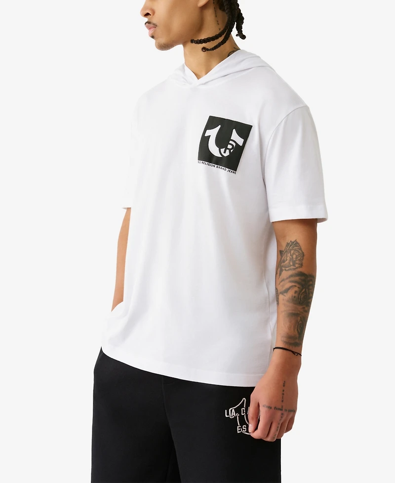 True Religion Men's Short Sleeve Hooded T-Shirt