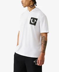 True Religion Men's Short Sleeve Hooded T-Shirt