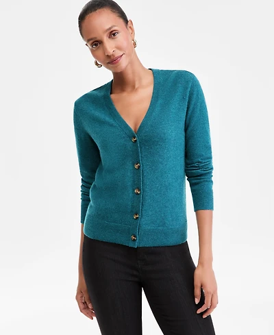 Charter Club Women's Petite 100% Cashmere Cardigan, Created for Macy's