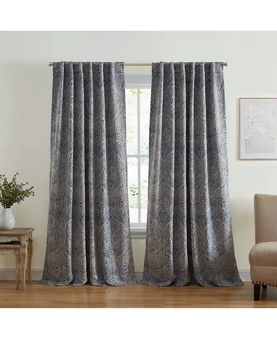 Elrene Home Fashions Vittoria Paisley Printed Blackout Curtain Panel