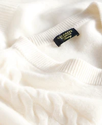 Charter Club Women's 100% Cashmere Placed Cable-Knit V-Neck Sweater, Macy's Exclusive