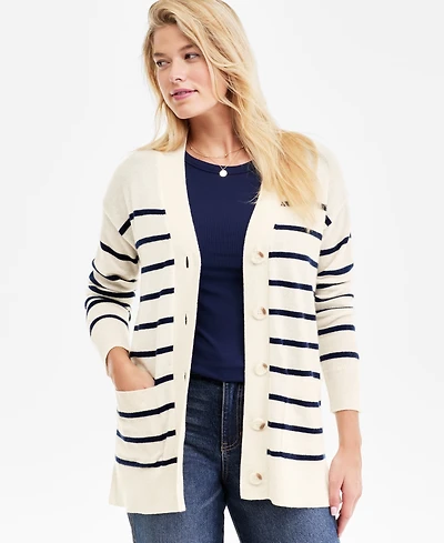 Charter Club Women's 100% Cashmere Striped Cardigan Sweater, Macy's Exclusive