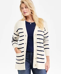 Charter Club Women's 100% Cashmere Striped Cardigan Sweater, Macy's Exclusive